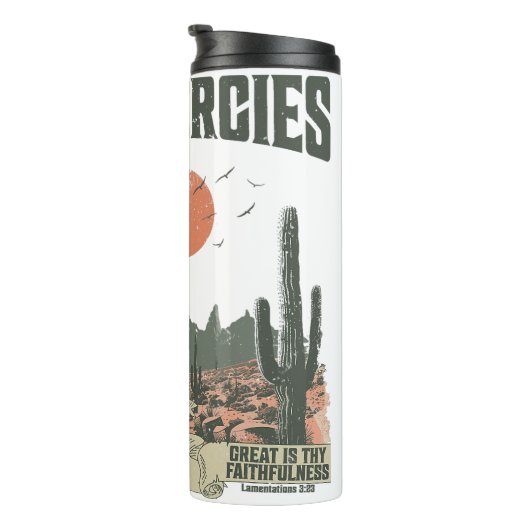 Grunge Desert Christlich Scripting Design Thermosbecher (Nach rechts gedreht)