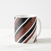 Grunge-Diagonal-Gestreiftes abstraktes Design Kaffeetasse (VorderseiteRechts)