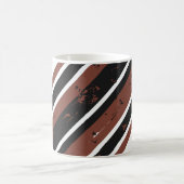 Grunge-Diagonal-Gestreiftes abstraktes Design Kaffeetasse (Mittel)