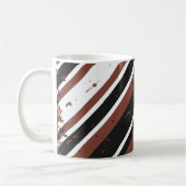 Grunge-Diagonal-Gestreiftes abstraktes Design Kaffeetasse (Links)