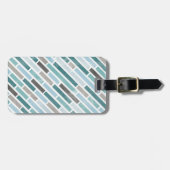 Grunge Diagonal Stripe Muster Gepäckanhänger (Vorderseite horizontal)