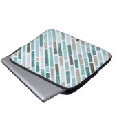 Grunge Diagonal Stripe Muster Laptopschutzhülle (Vorne Knopf)