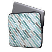 Grunge Diagonal Stripe Muster Laptopschutzhülle (Vorderseite Links)