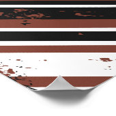 Grunge Diagonal Striped Abstract Design Poster (Ecke)