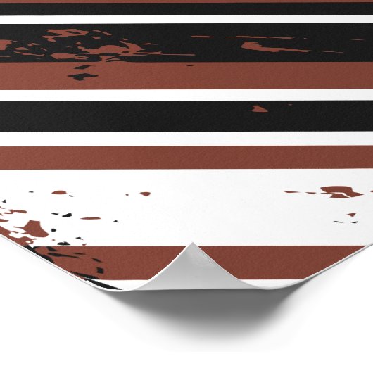 Grunge Diagonal Striped Abstract Design Poster (Ecke)
