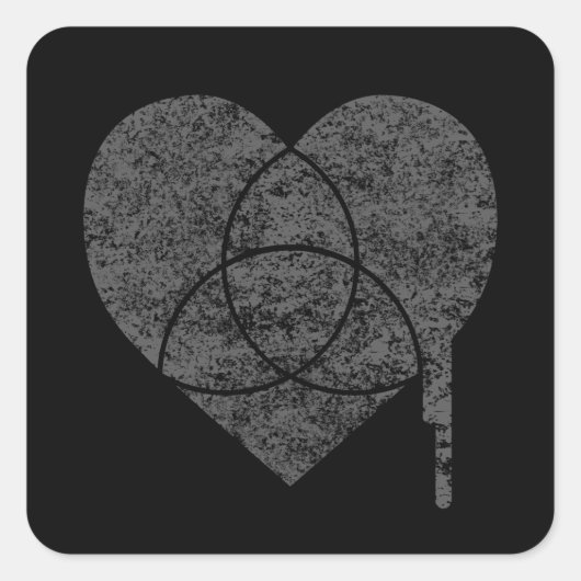 Grunge-Diagramm Quadratischer Aufkleber (Vorderseite)