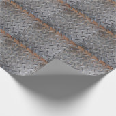 Grunge Diamantmetalle, geschweißte Stahlstruktur. Geschenkpapier (Ecke)