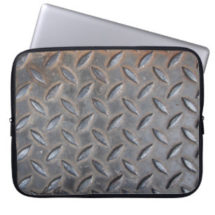 Grunge Diamantmetalle, geschweißte Stahlstruktur. Laptopschutzhülle
