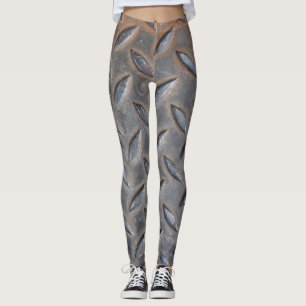 Grunge Diamantmetalle, geschweißte Stahlstruktur. Leggings