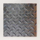 Grunge Diamantmetalle, geschweißte Stahlstruktur. Puzzle (Horizontal)