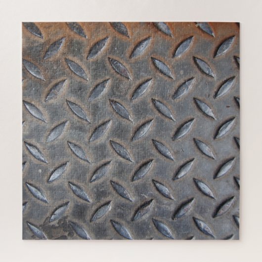 Grunge Diamantmetalle, geschweißte Stahlstruktur. Puzzle (Vertikal)