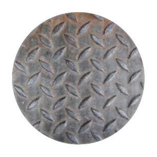 Grunge Diamantmetalle, geschweißte Stahlstruktur. Schneidebrett