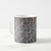 grunge Diamantuntergrund, geschweißte Stahlsurfe Kaffeetasse (Vorderseite Links)