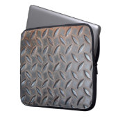grunge Diamantuntergrund, geschweißte Stahlsurfe Laptopschutzhülle (Vorderseite Links)