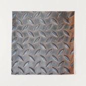 grunge Diamantuntergrund, geschweißte Stahlsurfe Wandteppich (Vorderseite (Horizontal))