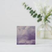 Grunge Dirty Clouds Client Profile Card Set Empfehlungskarte (Stehend Vorderseite)