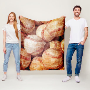 Grunge Dirty Vintag Worldcup Baseball Sport Balls Fleecedecke