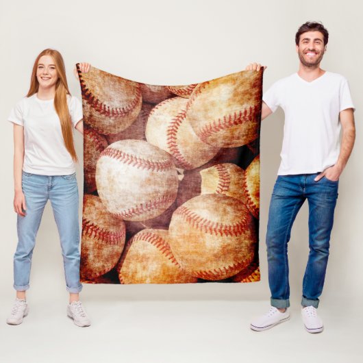 Grunge Dirty Vintag Worldcup Baseball Sport Balls Fleecedecke (Beispiel)