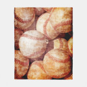 Grunge Dirty Vintag Worldcup Baseball Sport Balls Fleecedecke (Vorderseite)