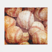 Grunge Dirty Vintag Worldcup Baseball Sport Balls Fleecedecke (Vorderseite (Horizontal))