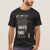 Grunge Distressed Typo | Benutzerdefinierter Text T-Shirt (Vorderseite)