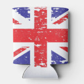 Grunge Distressed UK United Kingdom Flag Dosenkühler (Rückseite)