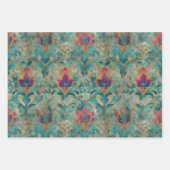 GRUNGE DISTRESSEITE DAMASK DEKORATIVE PAPIERE SET GESCHENKPAPIER SET (Vorderseite 2)