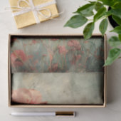 GRUNGE DISTRESSEITE FLORAL DECOUPAGE SEIDENPAPIER (Geschenk)