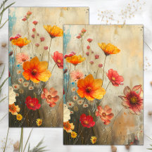 GRUNGE DISTRESSEITE FLORAL DECOUPAGE