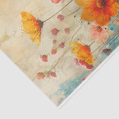 GRUNGE DISTRESSEITE FLORAL DECOUPAGE SEIDENPAPIER (Ausschnitt)