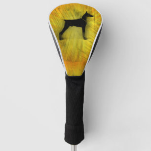 Grunge-Dobermannpinscher-Silhouette Golf Headcover
