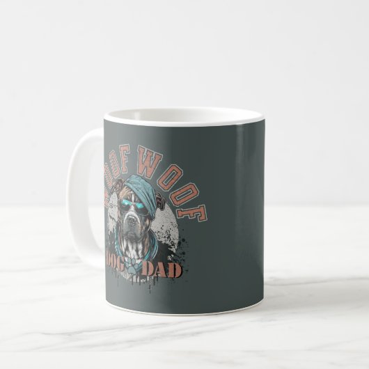 Grunge Dog Vater Kaffeetasse (Vorderseite Links)