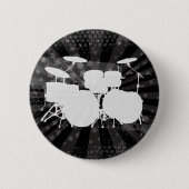 Grunge Drums Black Burst Button (Vorderseite)