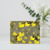 Grunge Ducks Postkarte (Stehend Vorderseite)