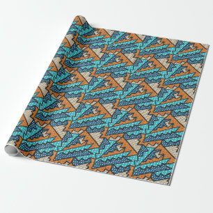 Grunge-Effekt Vintage-Stoffmuster Geschenkpapier