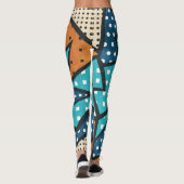 Grunge-Effekt Vintages Stoffmuster Leggings (Rückseite)