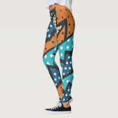 Grunge-Effekt Vintages Stoffmuster Leggings (Links)