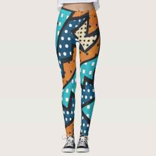 Grunge-Effekt Vintages Stoffmuster Leggings