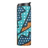 Grunge-Effekt Vintages Stoffmuster Thermosbecher (Nach links gedreht)