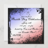 Grunge Eiffel Tower Einladung (Vorderseite)