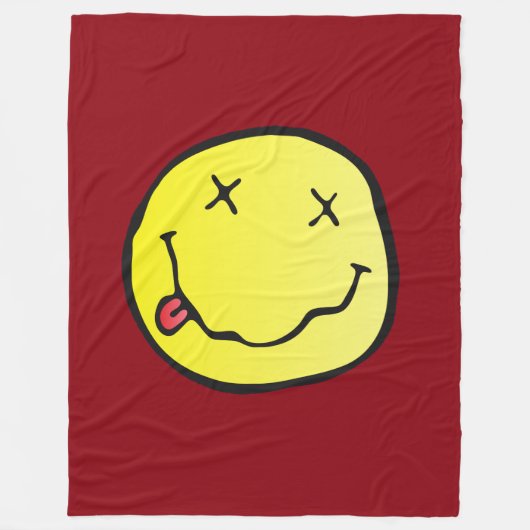 Grunge-Emoji-Decke Fleecedecke (Vorderseite)