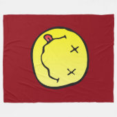 Grunge-Emoji-Decke Fleecedecke (Vorderseite (Horizontal))