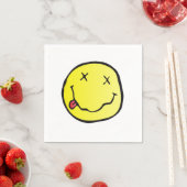 Grunge-Emoji-Papierservietten Serviette (Beispiel)