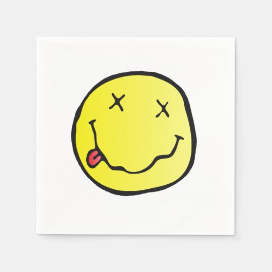 Grunge-Emoji-Papierservietten Serviette (Vorderseite)