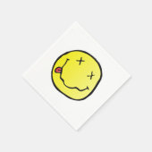 Grunge-Emoji-Papierservietten Serviette (Ecke)