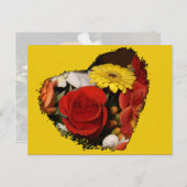 Grunge Esperted Heart Bouquet Postkarte (Vorne/Hinten)