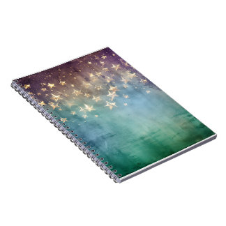 Grunge-Fantasy-Sternen-Notizbuch Notizblock