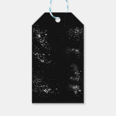 Grunge-Farbspritzer Schwarz-Weiß Danke Geschenkanhänger (Rückseite)