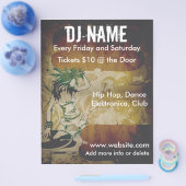 Grunge Female DJ Flyer (Einzeln)