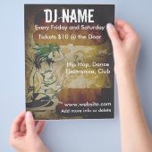 Grunge Female DJ Flyer (Hand)